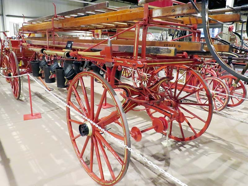 ca. 1870 hand drawn village ladder wagon 4