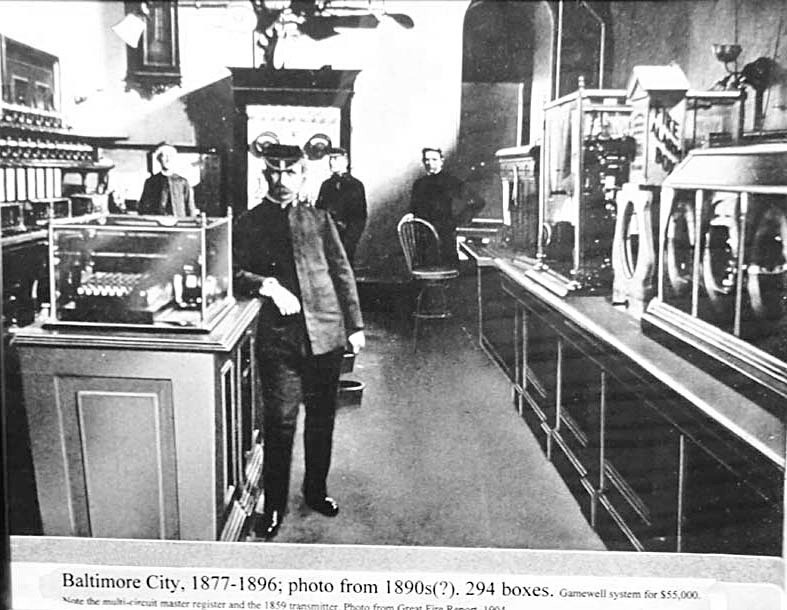 c.1890 baltimore city s central alarm system